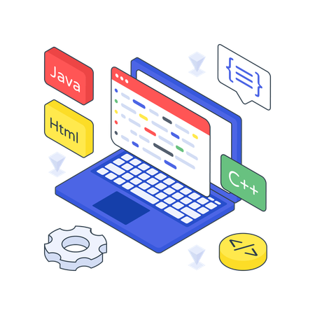 Oficina de desarrollo de software de alta tecnología con vista panorámica de la Ciudad de Panamá de noche